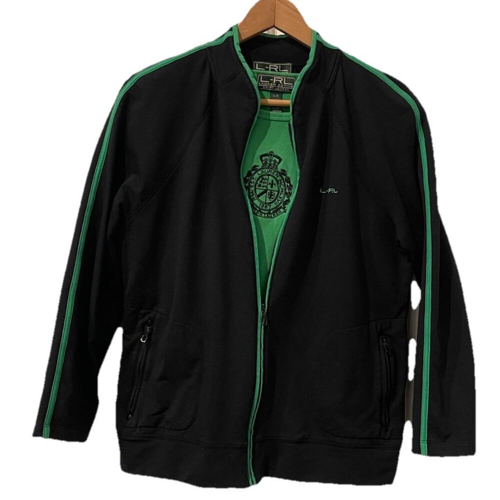 Lauren Ralph Lauren Active Jacket-XL & Top L-Womens Black- Track Full Zip L-RL